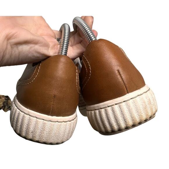 Clarks Collection Caroline Ella Leather Casual Sneakers Sz 10 M Cognac Comfort - Picture 12 of 16